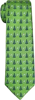 [Retreez] Christmas Tree and Snowflakes Woven Boy's Tie - 8-10 years