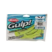 Berkley Floating Gulp Grub Soft Fishing Lure 6" Chartreuse 4/Pk 1130758