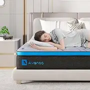 [Avenco] King Hybrid Mattress, 10 Inch King Size Mattress in a Box, Medium Firm Pocket Spring and Gel Memory Foam Mattress for Queen Bed, Max Loading 550LBS, CertiPUR-US, 100 Nights Trial