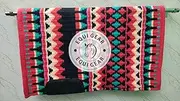 EQUIGEAR Western Show Horse Saddle Blanket New Zealand Wool Western Design Handmade Saddle Blanket Top Wool Pad Sensor Flex (Customization Available) QW07 (32x32)