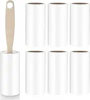 420 Sheets Lint Rollers for Pet Hair, Extra Sticky Lint Roller, Lint Remover Rollers Refills Sticky for Pet Hair, Clothes, Couch, Furniture, Carpet - 1 Handle + 7 Refills