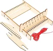 Vaguelly Teractive Educational Toy Knitting Machine for Children DIY Loom Kit Wooden Loom for Girls Boys and Beginners Develop Skills