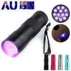 12 LED Mini Aluminum UV Ultra Violet Flashlight Blacklight Torch Light Lamp AU