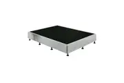 Palermo Queen Ensemble Bed Base Platinum Light Grey Linen Fabric