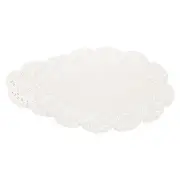 Paper Doilies, 12.6 Inch White Lace Doilies Oval Disposable (50 Pack, White)