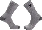 Guomao Electric Heating Warm Outdoor Socks Thick Socks Barreled Old Ski Socks Sport Socks (Color : Grey, Size : L)