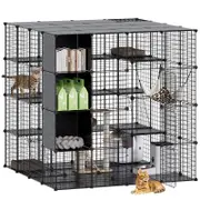 Advwin Large Cat Cage 4 Tier DIY Pet Crate Cat Villa Cat Enclosure