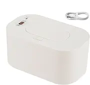 Baby Wipes Warmer, Portable Wipe Heater, Large Capacity USB Smart Temperature Control Diaper Insulation Box for Travel, 7.87x4.72x3.74 inches, 300g, 10W, ABS Material