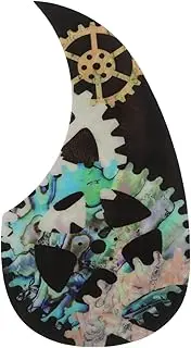 Kisangel Guitar Pickguard Teardrop Shape Wood Grain Gear for Acoustic Guitars