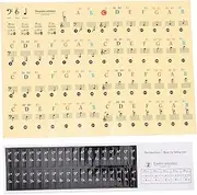 Yardwe 1 Beginner Piano Keyboard Decals Non Adhesive Stickers for Recognition for Piano Students and Electronic Keyboard Learners Key Design