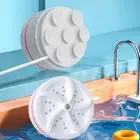 Portable Washing Machine USB Powered Mini Turbo Washer Rotating for Home Travel.