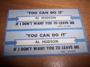2 Al Hudson You Can Do It / If I Don't Want You To Leave Jukebox Title Strips