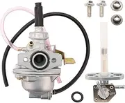 Carburetor Carb Compatible with Honda CRF50 CRF50F XR50 Z50 CRF 50 XR 50R Z50R, Compatible with Honda 50 50R Carb Carburetor, with 16950-GCF-671 Fuel Valve Petcock