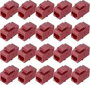 uxcell 20 Pack RJ45 Ethernet Coupler, Female to Female Cat6 Coupler Ethernet Extension Adapter Network Connector for Cat6/Cat5e/Cat5,Red