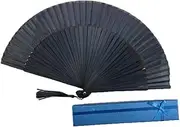 WOFASHPURET Men's Handheld Fan Hand Folding Fan Chinese Design Summer Accessory for Wedding Festivals