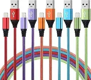 iPhone Charger 10FT 5Pack Apple MFi Certified Lightning Cable Fast Charging Nylon Braided USB-A to Lightning Compatible with iPhone 14/13 mini/14/13/12/11 Pro MAX/XR/XS/8/7/Plus/6S/SE/iPad