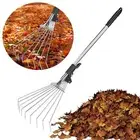 Garden Leaf Rake Telescopic Rake Anti Skid Handle Retractable Handle Rake