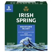在飛比找PChome24h購物優惠-美國Irish Spring體香皂(超保溼)104.8g*3