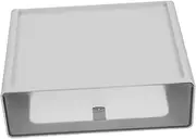MUELODSIC Desktop Single Grid Storage Box Stackable Drawer Style Makeup Organizer for Practical Desktop Organization Neat and Storage Holder for Cosmetics and Stationery Grey Color