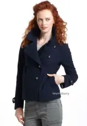 NEW Anthropologie Asymmetric Cropped Peacoat by LeifNotes Size 8-10-12-14
