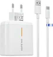 65 W Supervooc Charge for Oppo Charger with 2 m Charging Cable, USB C Adapter Power Supply for Original Oppo Find X7 X6 X6 Pro X5 X5 Pro X3 X3 Pro X2 X2 Pro Reno 11 10 90 8 6 A96 A94 A77 A76 A74 A54