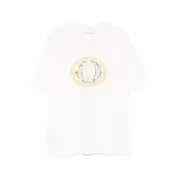[Drole De Monsieur] Drole De Monsieur Oval-frame Logo T-shirt M NEUTRALS