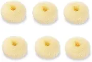 Extra Small Hair Bun Maker for Kids, 6 PCS Chignon Hair Donut Sock Bun Form for Girls, Mini Hair Doughnut Shaper for Short and Thin Hair (Small Size 2.4 Inch, Dark Brown)