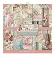 Stamperia PASSION 12x12 Paper Pad 10 Double Sided Sheets Mixed Media SBBL84