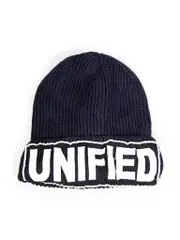 Black Wool Embroidered Beanie
