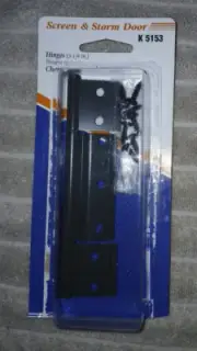 Screen and Storm Door Hinge - 5-1/4" Long - Black - With Screws - New with Box