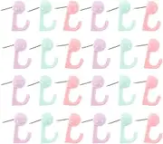 DIYEAH 50pcs Decorative Push Pin Hooks Macaron Colors Versatile Cork Board Tacks for Office Classroom and Home Use for Photos Notes and Maps