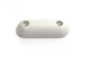 Ctn of 48 - (60mm X 22mm X 12mm) White Rubber Oval Toilet Seat Buffers & Screws