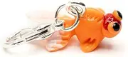 [Miniblings] Goldfish Charm Pendant Koi Fish Handmade Pond Asia Orange – Handmade Fashion Jewellery I Silver Plated Pendant Charm Bracelet – Pendant for Bracelet, 18mm, Polymer Clay