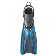 Tusa Vesna Fin with Bungee Strap, Medium, Fish Tail Blue