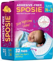 Sposie Overnight Baby Diaper Booster Pads/Doublers for Newborns to Size 3 Dia...