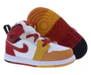 Nike Jordan 1 Mid SE Infant/Toddler Shoes Size 9, Color: Paprika/Cinnabar/Black