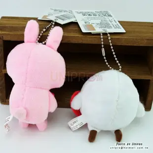 【UNIPRO】Kanahei 卡娜赫拉的小動物 粉紅兔兔 小雞P助 抱愛心 9公分 絨毛玩偶 珠鍊吊飾 娃娃 三貝多正版授權 禮物