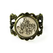 Victorian Memento Mori Gothic Handmade Filigree Ring