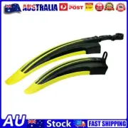 2pcs MTB Bike Mudguard Wings Set Cycling Bicycle Front Rear Fender (Yellow) AU
