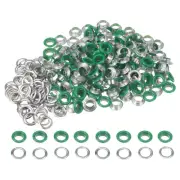 Grommets Kit 200set-8mm 1/3" Hole Metal Eyelets Grommet Tool,Green