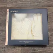 NEW Apana Cold Weather Beanie & Glove Gift Set Winter Accessories Cream NWT