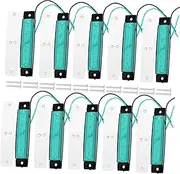 10 Pcs Truck Lights Multi LED Light Marker Trailer Side Lights Cord Light Bar Power Trailer Brake Light Caravan Lights Backlight LED Signal Light Strip Monitor Abs Green