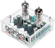 Aswalling Newest 6J1 Tube preamp Amplifier Board Pre-amp Headphone amp 6J1 Valve preamp Bile Buffer DIY Kits(6J1 Tube preamp Amplifier Board+Transparent Shell Parts)