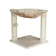 iPetz Hammock Cat Scratcher with Scratching Poles Light Beige 40 x 40 x 47cm