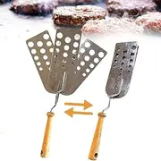 BBQ Turner for Grill, BBQ Meat Turner | Stainless Steel Burger Spatula Turner for Flipper, Creative Hot Meat Patty Spatula, Heavy Duty Hamburger Turner for Flipping Quickly