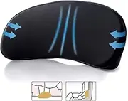 Lumbar Support Pillow for Car Seat – Multi-Use Memory Foam Lower Back Cushion with Ergonomic Streamline, Upgraded for Waist & Hip Pain Relief, Perfect for Office Chair,Car Driver, Recliner,Black