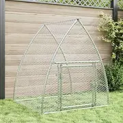Generic Rabbit Hutch Silver 100x105x120 cm Galvanised Steel,3281527
