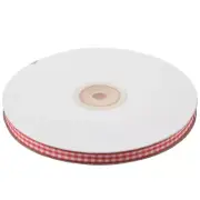 45m Full Reel Cut Lengths Gingham Ribbon Sewing Crafts, 6mm Wide Red C2M25992