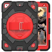 MCC Shockproof Strap iPad 10.2" 2021 9th Gen Kids Apple Case Cover SPMan [Black+Red]