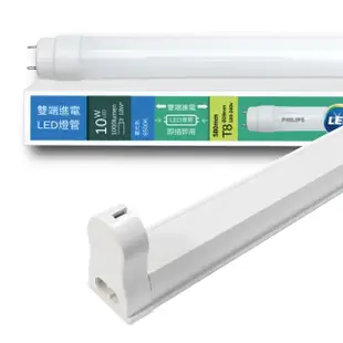 【Philips 飛利浦照明】12入組 T8 LED燈管 4尺 18.5W 附大同鋁支架組(白光/中性光/黃光 內附串接線)